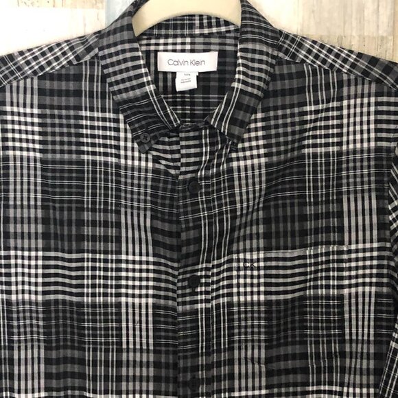 CALVIN KLEIN Button Down Plaid Shirt - Picture 4 of 7